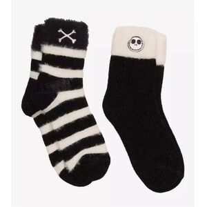 NIP 2 pk Jack Skellington Fuzzy Women’s Socks - Nightmare Before Christmas